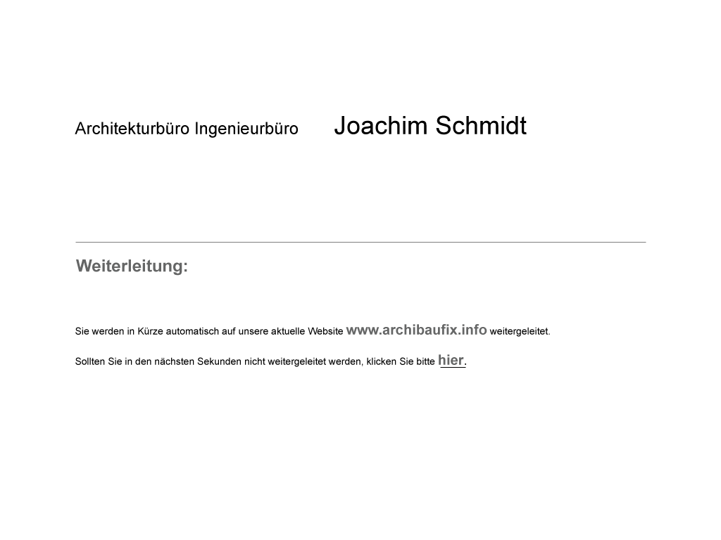 Weiterleitung archibaufix.info
